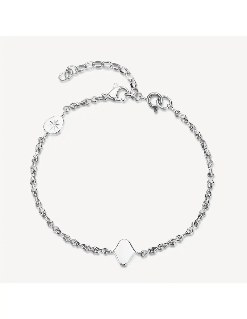 Bracciale BROSWAY Essential in Acciaio 316L BNL075 con piastrina centrale