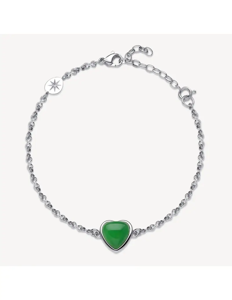 Bracciale BROSWAY Essential in acciaio 316L con centrale giada verde BNL139