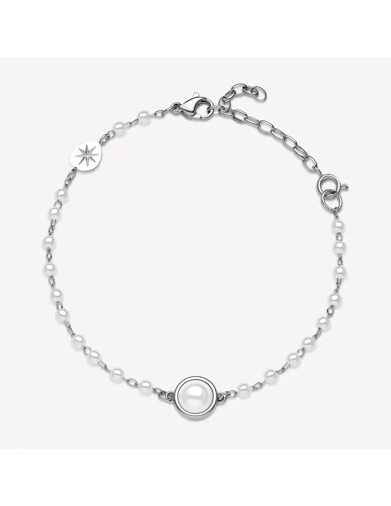 Bracciale BROSWAY Essential in acciaio 316L con centrale perla BNL135
