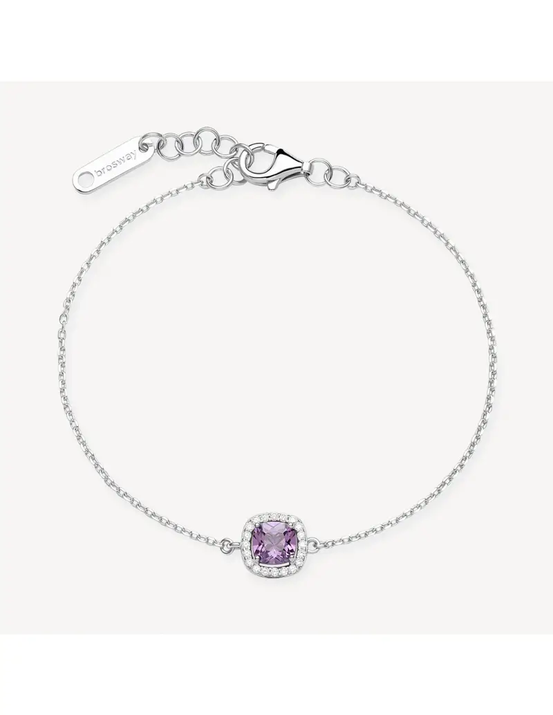 Bracciale BROSWAY FANCY in argento 925 e cristalli bianchi e amethyst FMP123