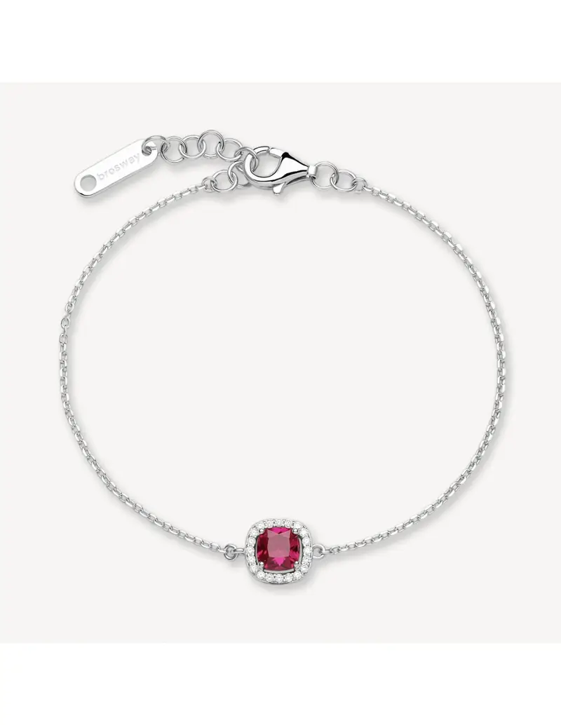Bracciale BROSWAY FANCY in argento 925 e cristalli bianchi e ruby FPR133