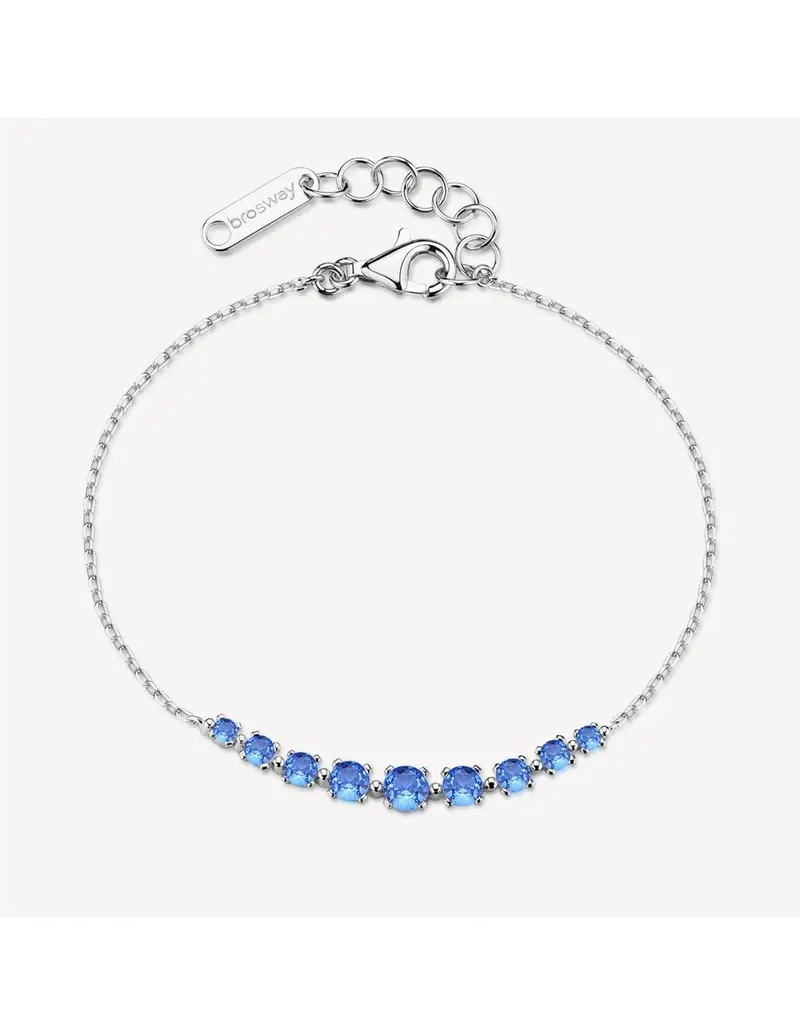 Bracciale BROSWAY FANCY in argento 925 e cristalli bianchi e sapphire FFB121