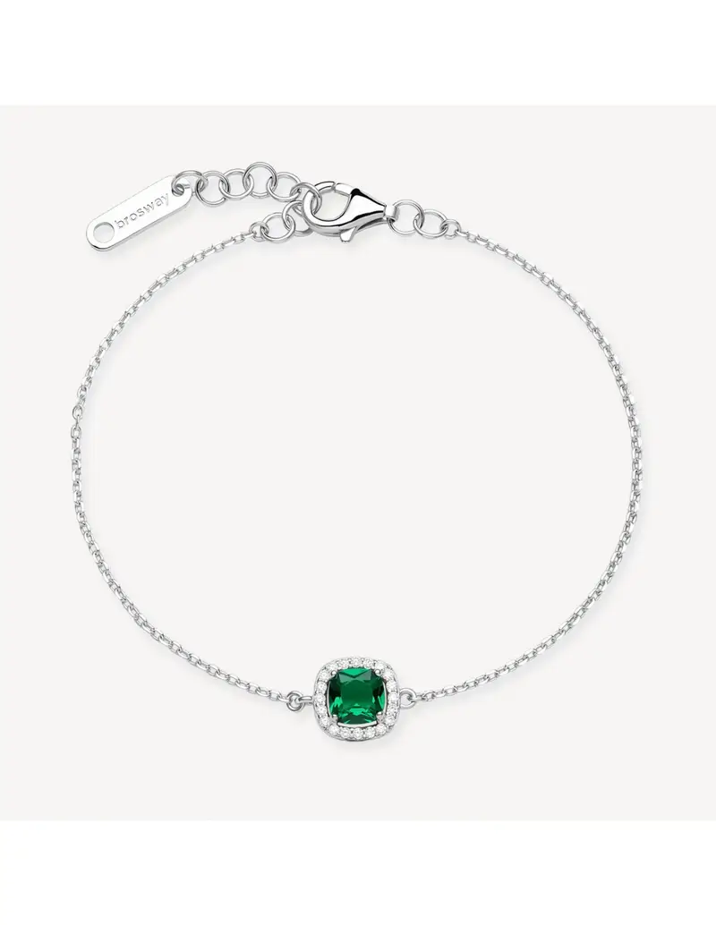 Bracciale BROSWAY FANCY in argento 925 e cristalli bianchi ed emerald FLG141