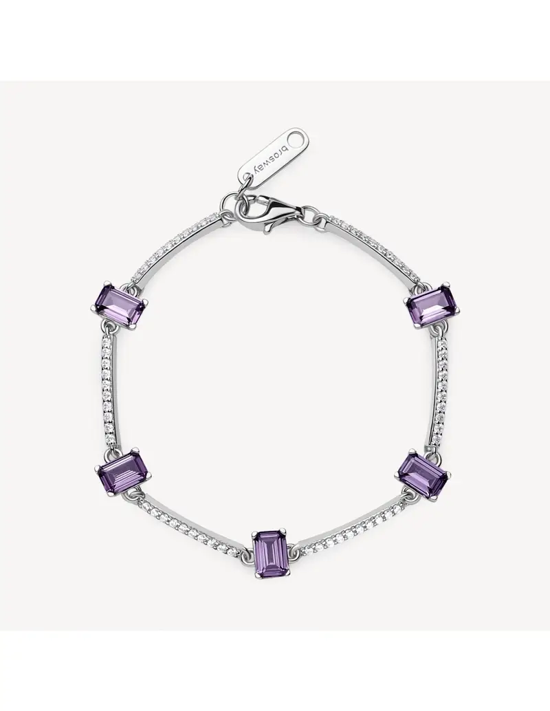 Bracciale BROSWAY FANCY in argento 925 e cubic zirconia amethyst FMP06