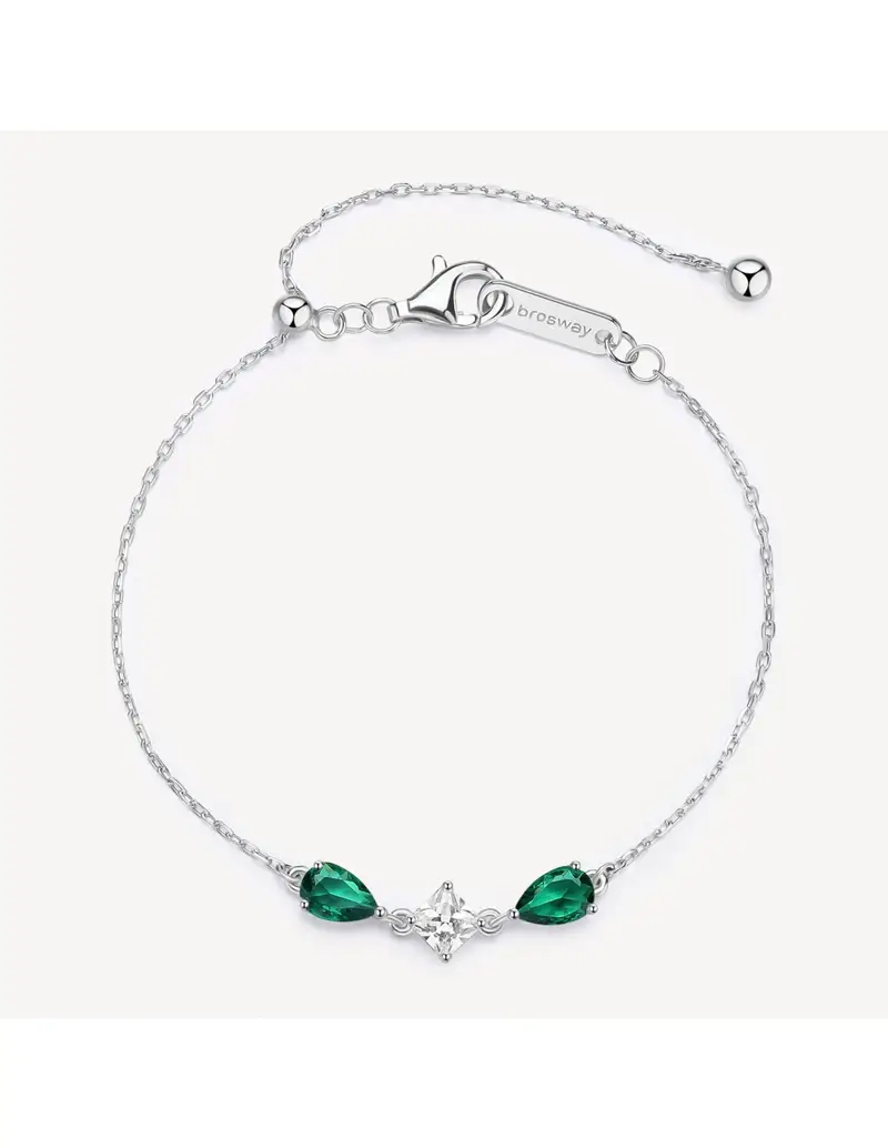 Bracciale BROSWAY FANCY in argento 925 e cubic zirconia emerald e bianchi FLG112