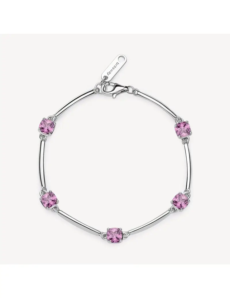 Bracciale BROSWAY FANCY in argento 925 e cubic zirconia light ruby FVP05