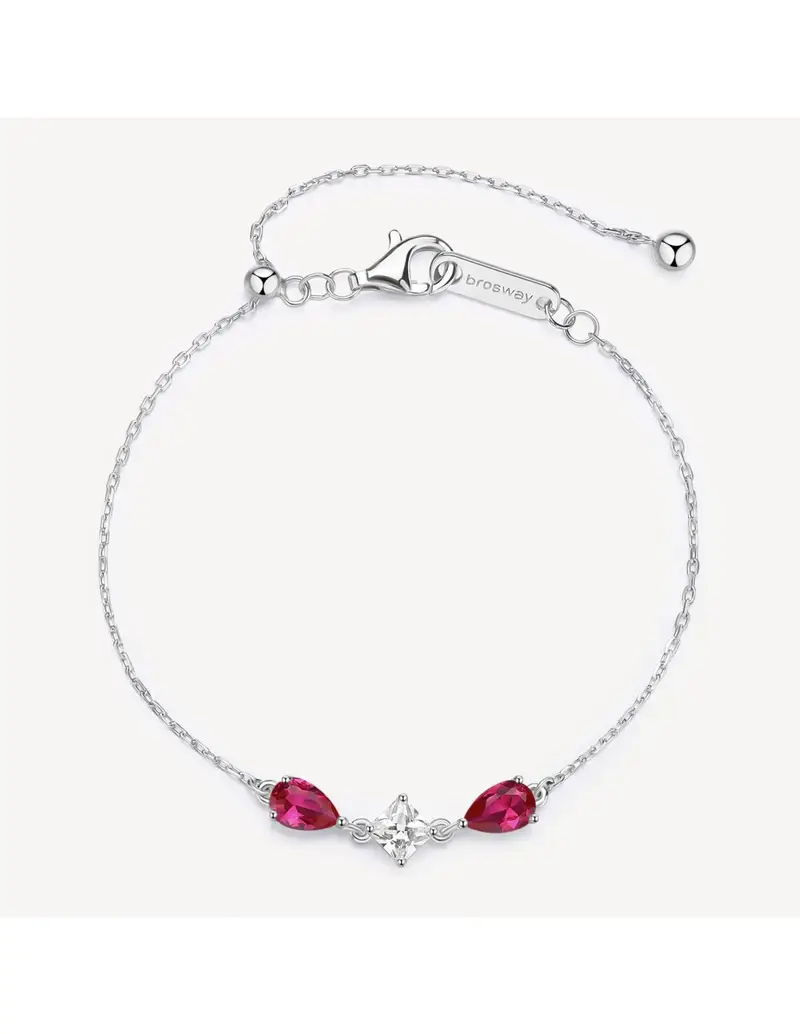 Bracciale BROSWAY FANCY in argento 925 e cubic zirconia ruby e bianchi FPR114