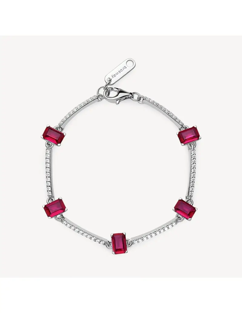 Bracciale BROSWAY FANCY in argento 925 e cubic zirconia ruby FPR04