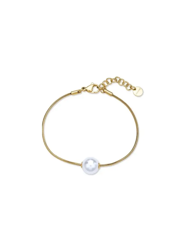 Bracciale BROSWAY Perfect in acciaio 316L dorato con Perla BPC53