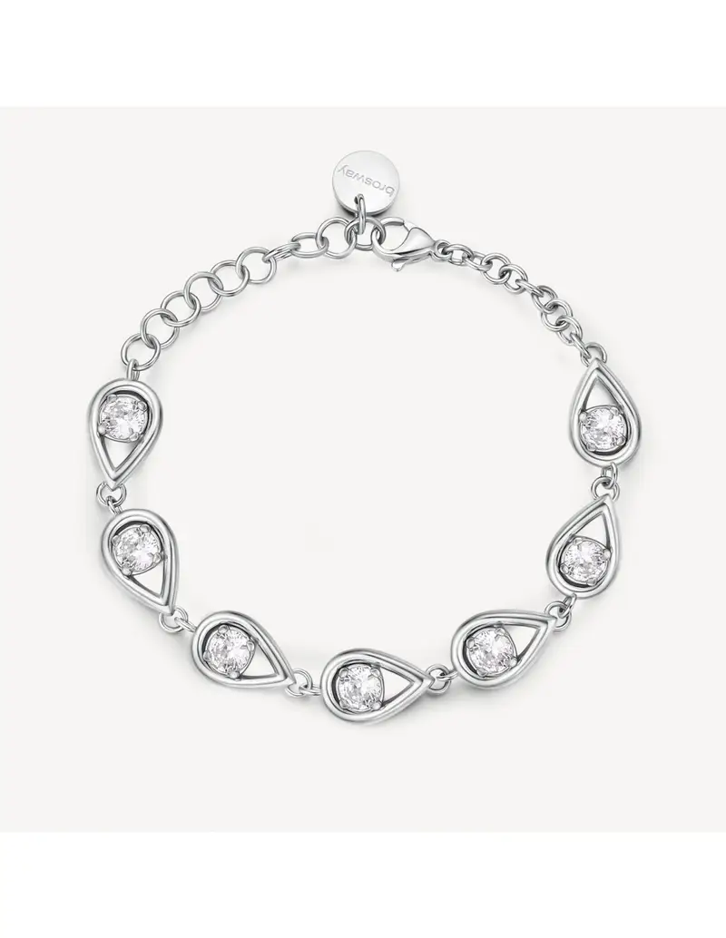 Bracciale BROSWAY Ribbon in Acciaio 316L e cristalli BBN37
