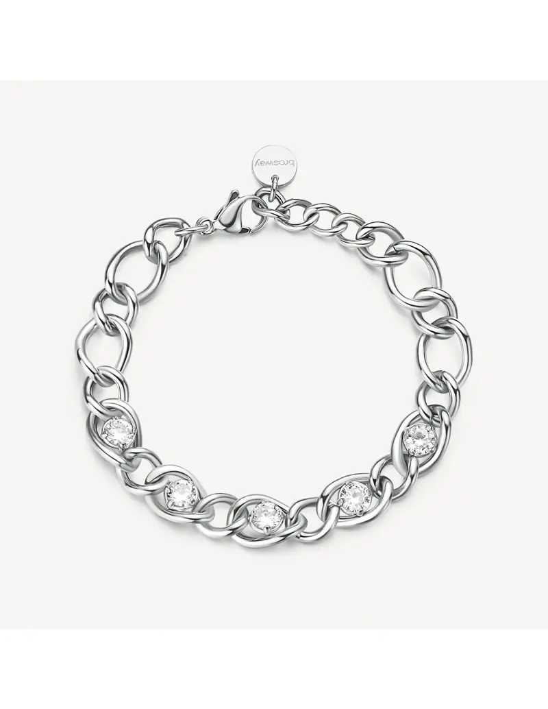 Bracciale BROSWAY Ribbon in Acciaio 316L e cristalli BBN39