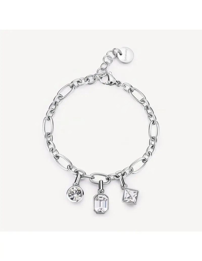 Bracciale BROSWAY Symphonia in acciaio 316L BYM191 con cristalli pendenti