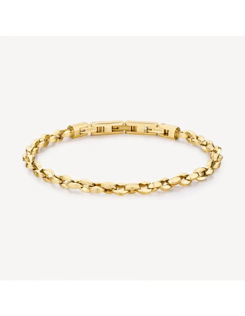 Bracciale catena maglia caffè Uomo BROSWAY Riptide in Acciaio dorato BTD030