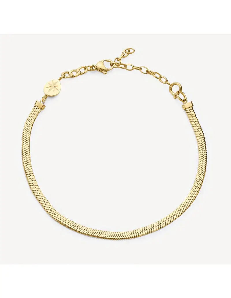 Bracciale catena snake BROSWAY Essential in Acciaio 316L dorato BNL062