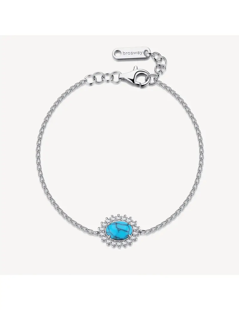Bracciale Kate BROSWAY FANCY in argento 925 turchese e cristalli FCL122
