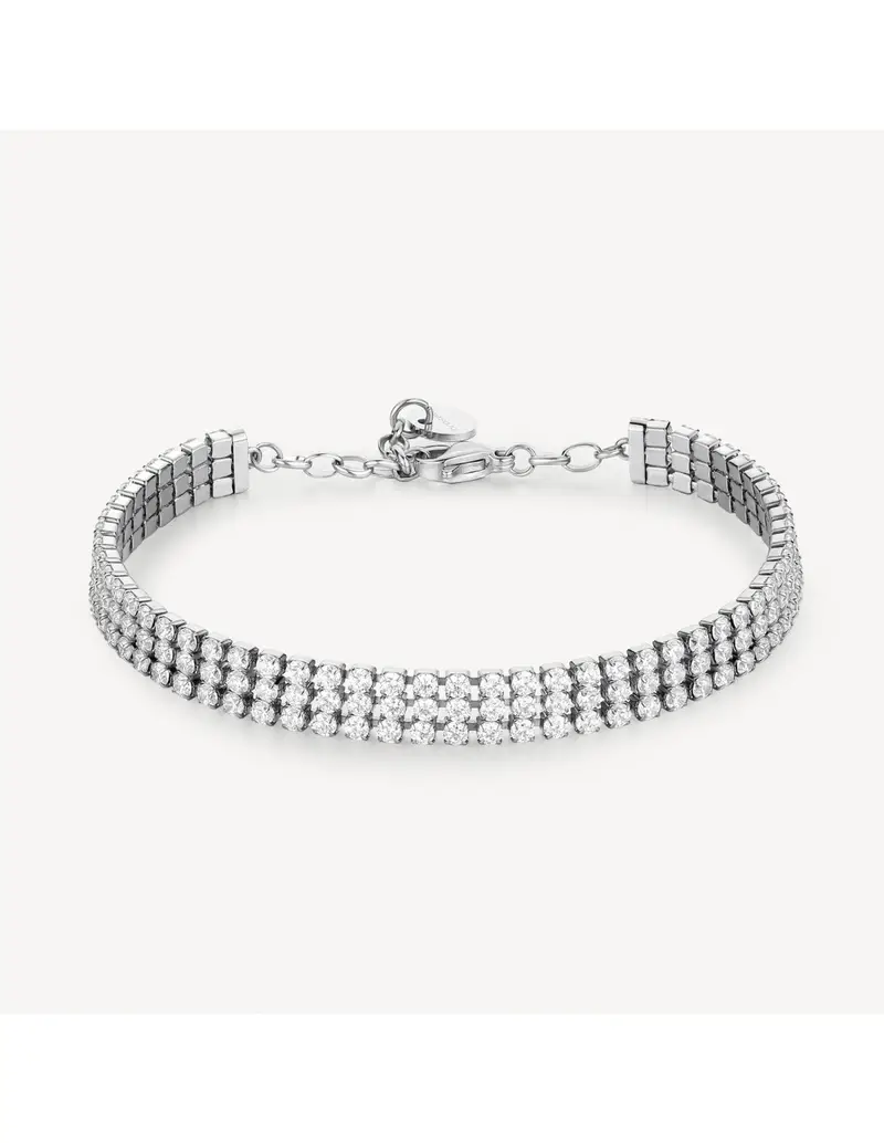Bracciale tennis BROSWAY Desideri in acciaio 304 e cristalli BEI093