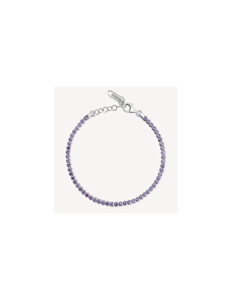 Bracciale tennis BROSWAY FANCY in argento rodiato 925 e cubic zirconia amethyst FMP107