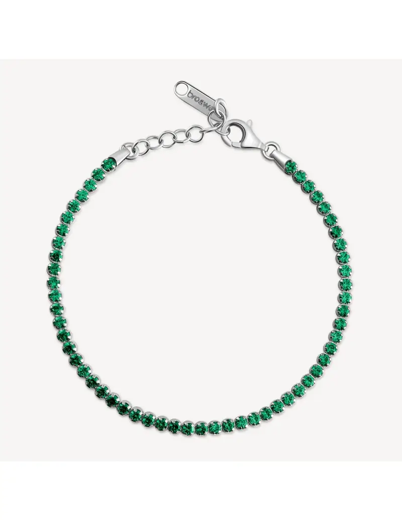 Bracciale tennis BROSWAY FANCY in argento rodiato 925 e cubic zirconia emerald FLG106