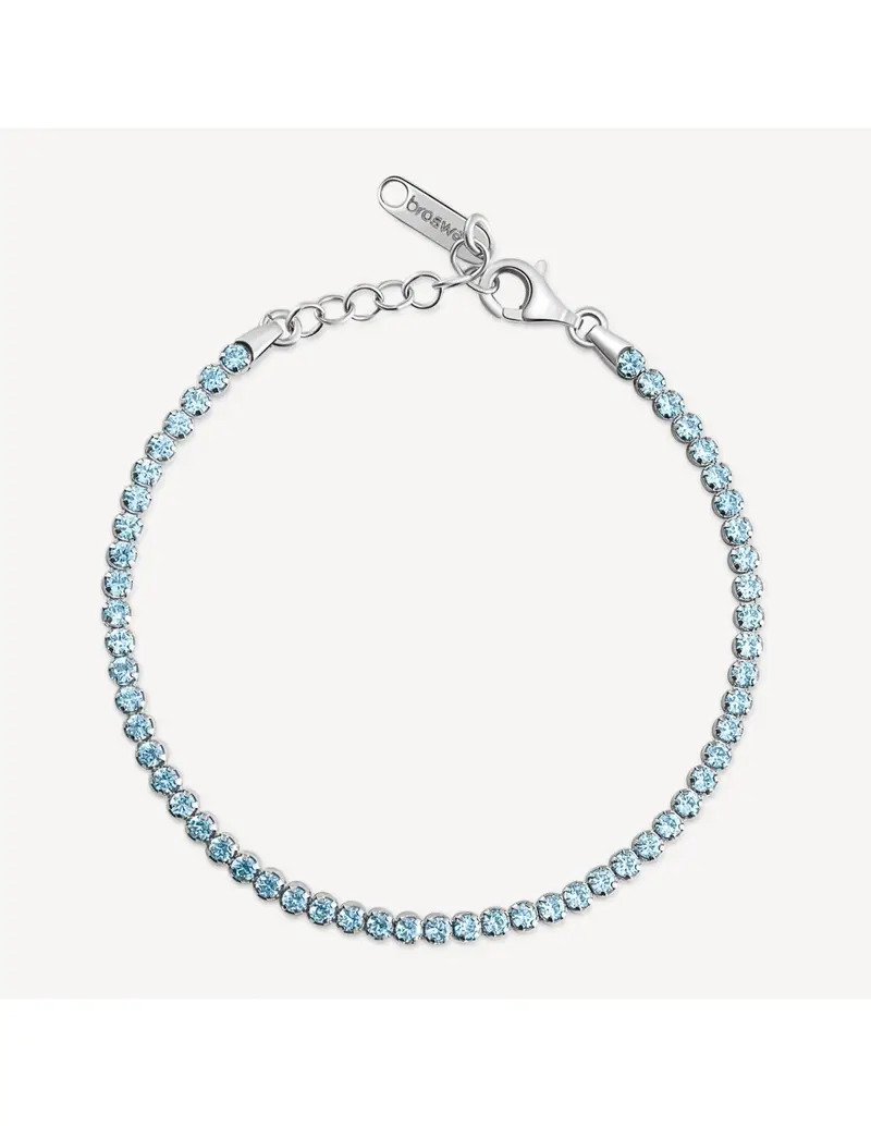 Bracciale tennis BROSWAY FANCY in argento rodiato 925 e cubic zirconia light sapphire FCL107
