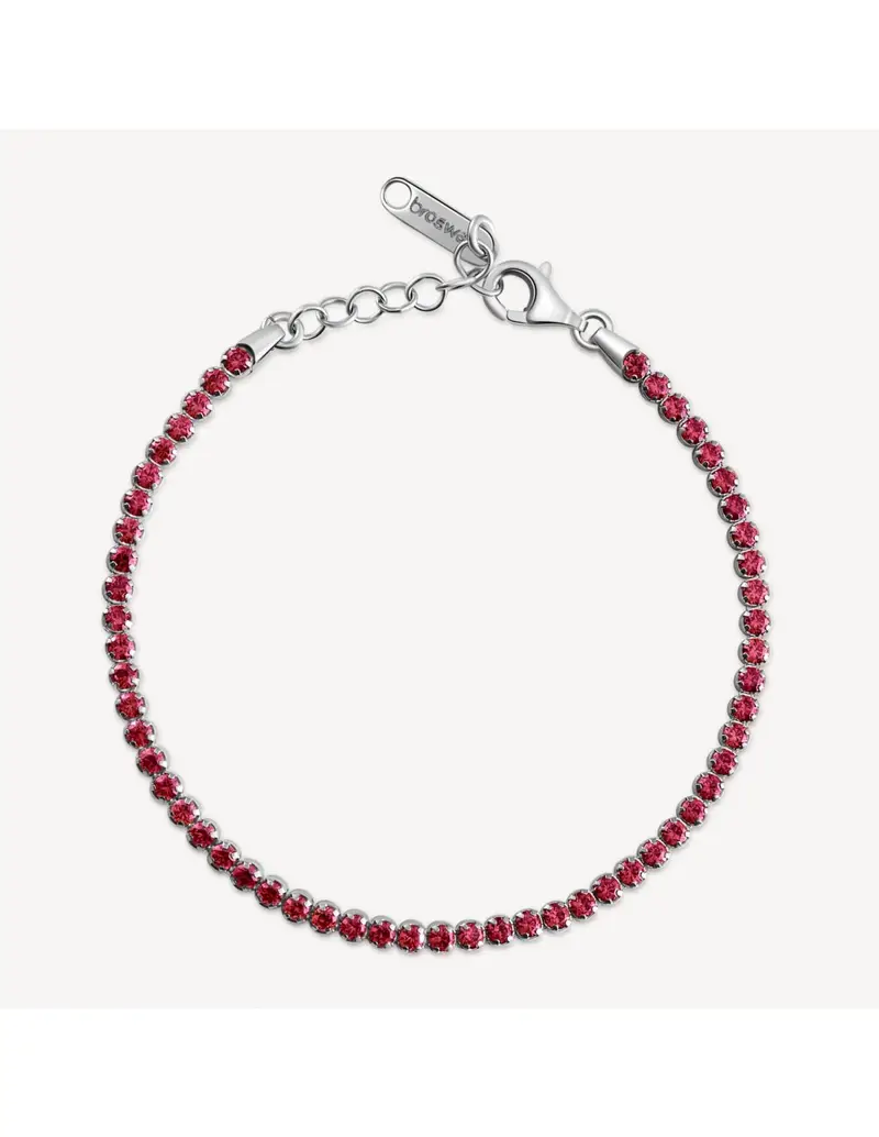 Bracciale tennis BROSWAY FANCY in argento rodiato 925 e cubic zirconia ruby FPR107
