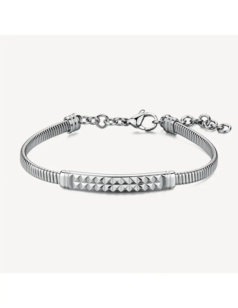 Bracciale Uomo BROSWAY Riptide in acciaio 316L con piastra centrale BTD056