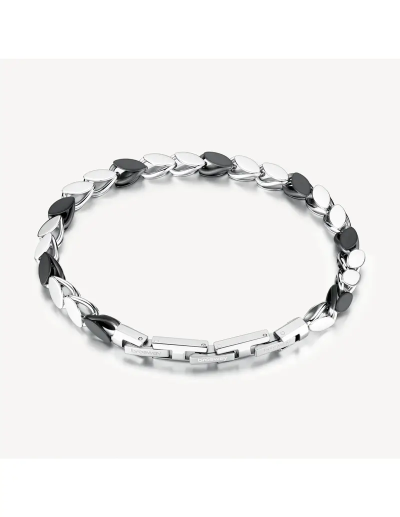 Bracciale Uomo BROSWAY Riptide in acciaio 316L e finitura pvd colore rutenio BTD045