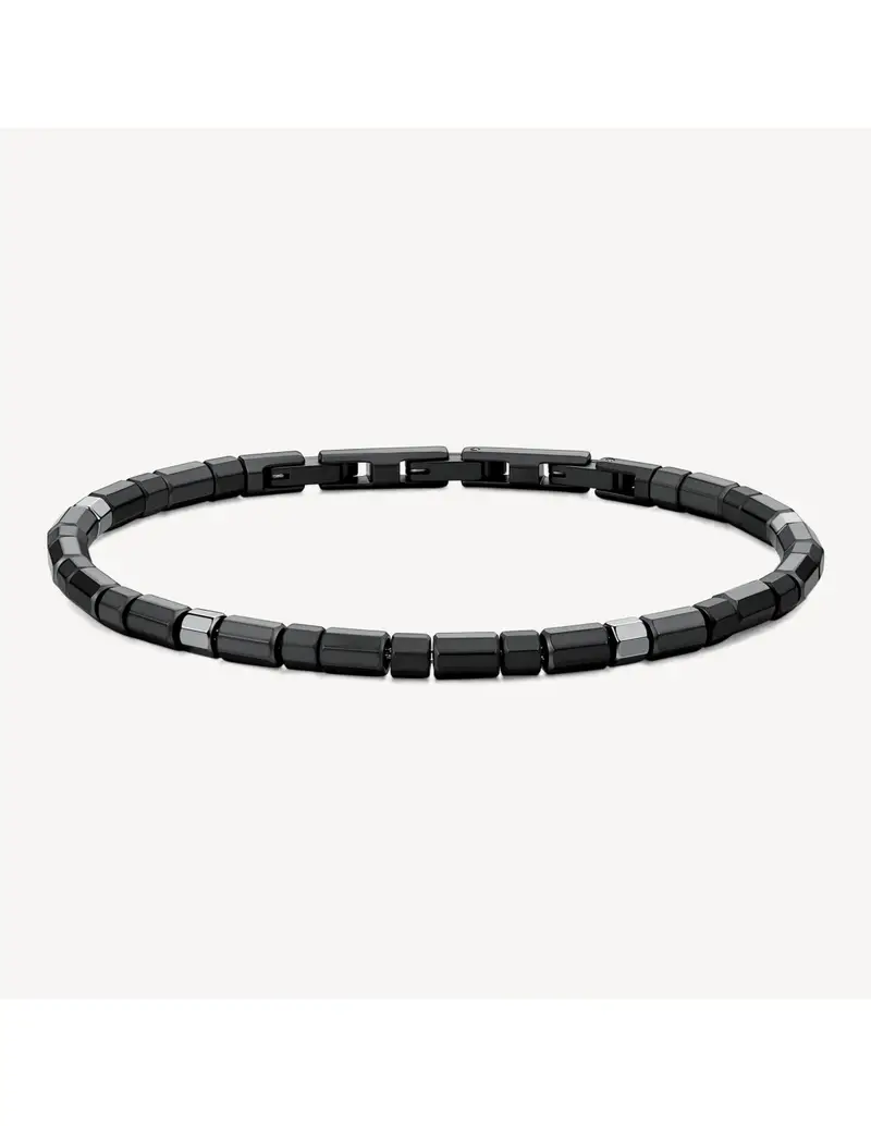 Bracciale Uomo BROSWAY Riptide in acciaio 316L pvd rutenio BTD052