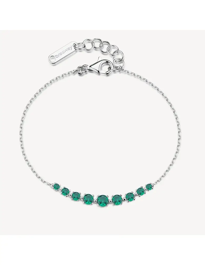 Braccialetto BROSWAY FANCY in argento 925 e cristalli emerald FLG132