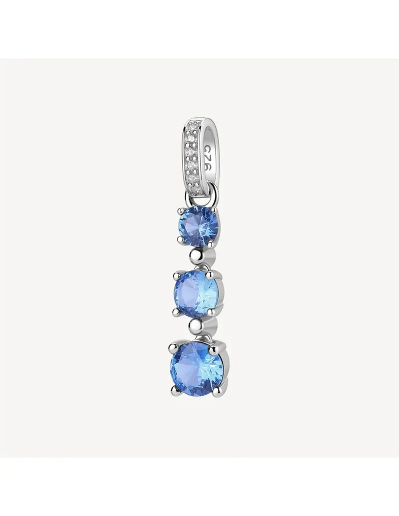 Charm BROSWAY FANCY in argento 925 e cristalli bianchi e sapphire FFB120
