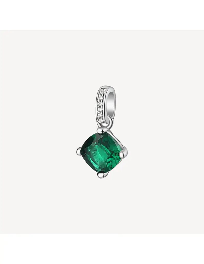 Charm BROSWAY FANCY in argento rodiato 925 e cubic zirconia emerald e bianchi FLG15