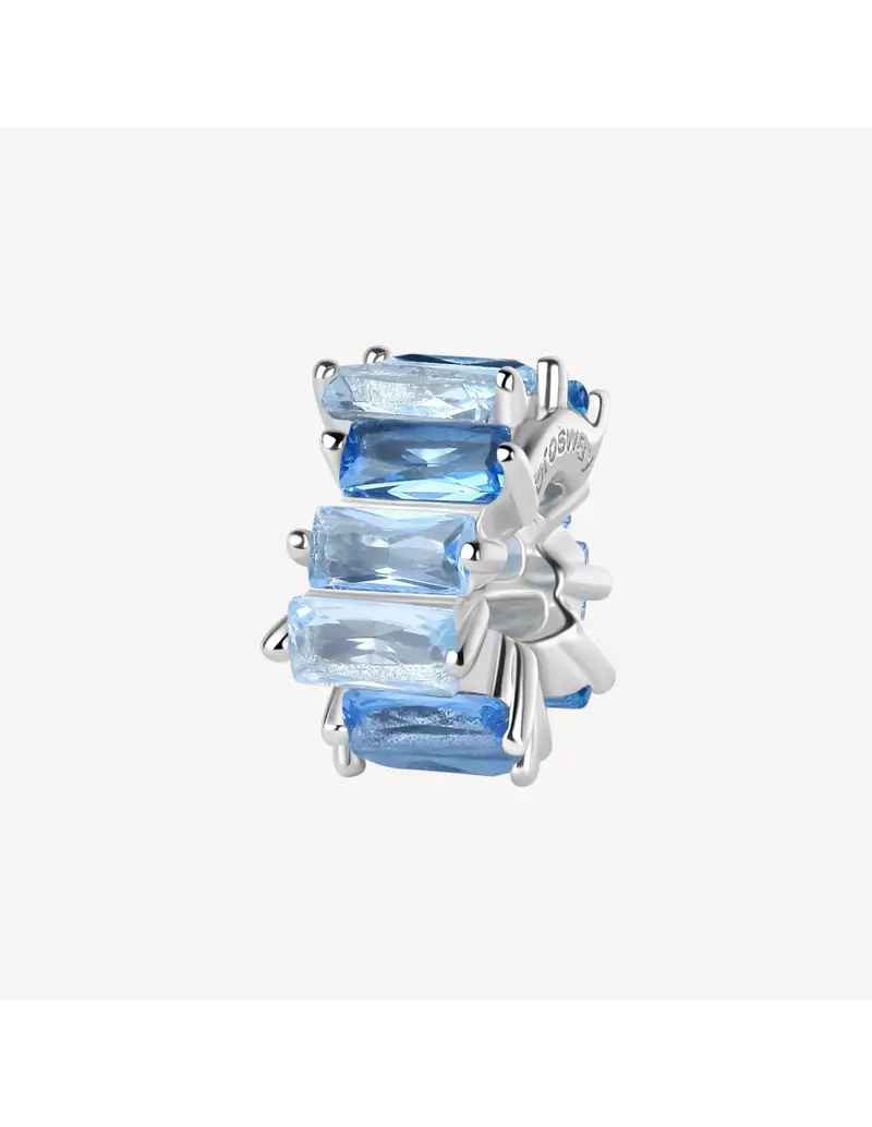 Charm BROSWAY FANCY in argento rodiato 925 e cubic zirconia light sapphire FCL03