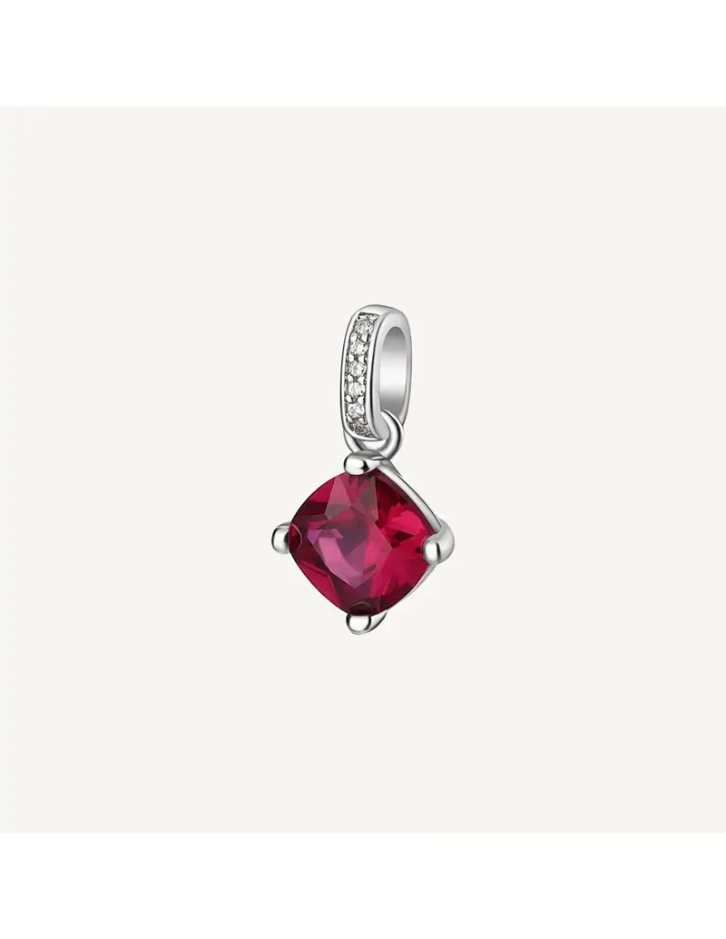 Charm BROSWAY FANCY in argento rodiato 925 e cubic zirconia rubye bianchi FPR17