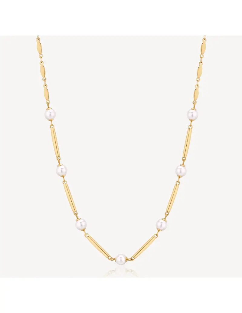 Collana BROSWAY Affinity BFF161 in acciaio 316L dorato con perle