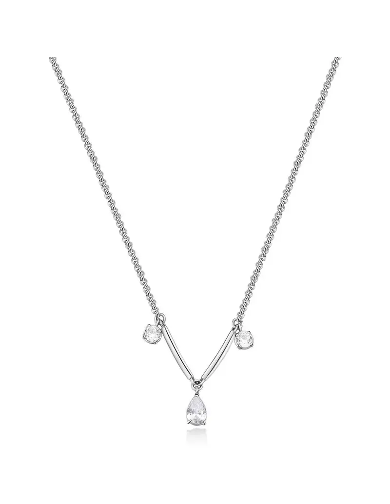 Collana BROSWAY AFFINITY In acciaio 316L BFF178 Cristalli White