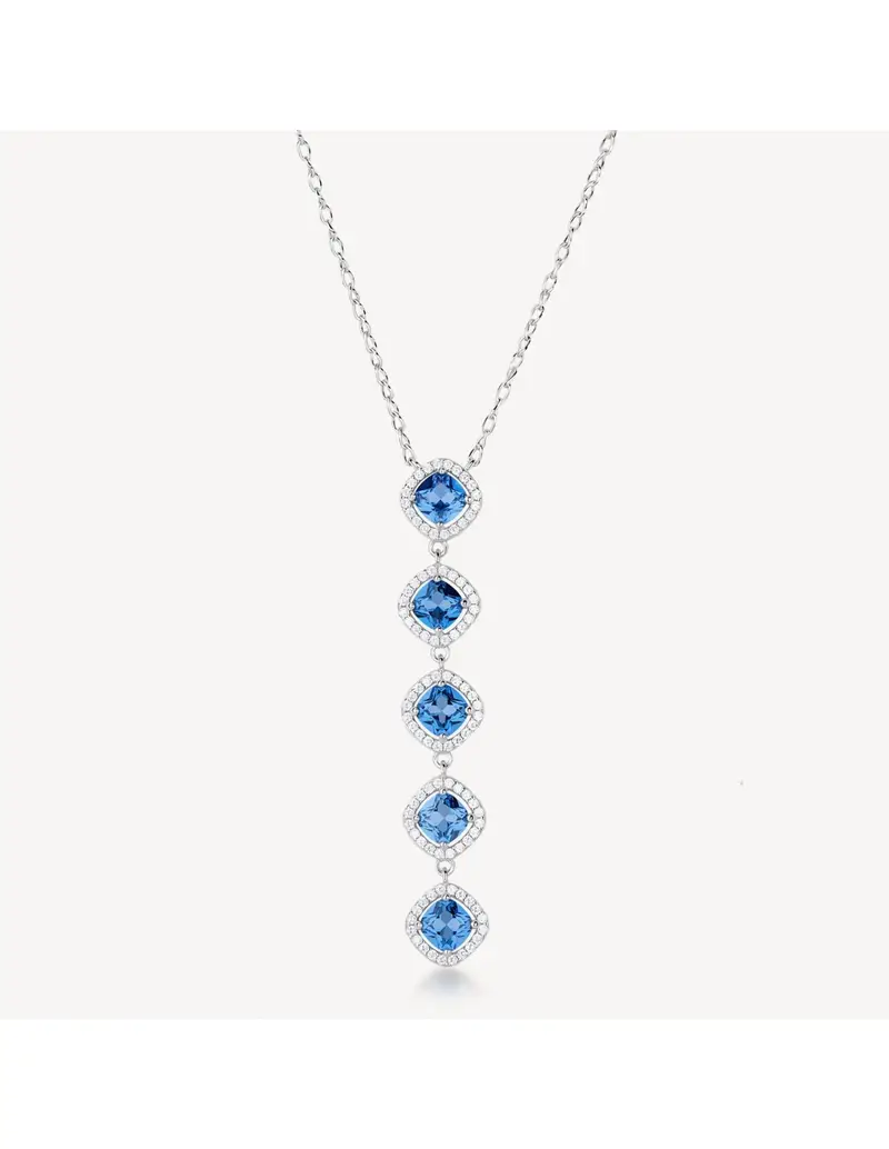 Collana BROSWAY FANCY in argento 925 e cristalli bianchi e sapphire FFB126