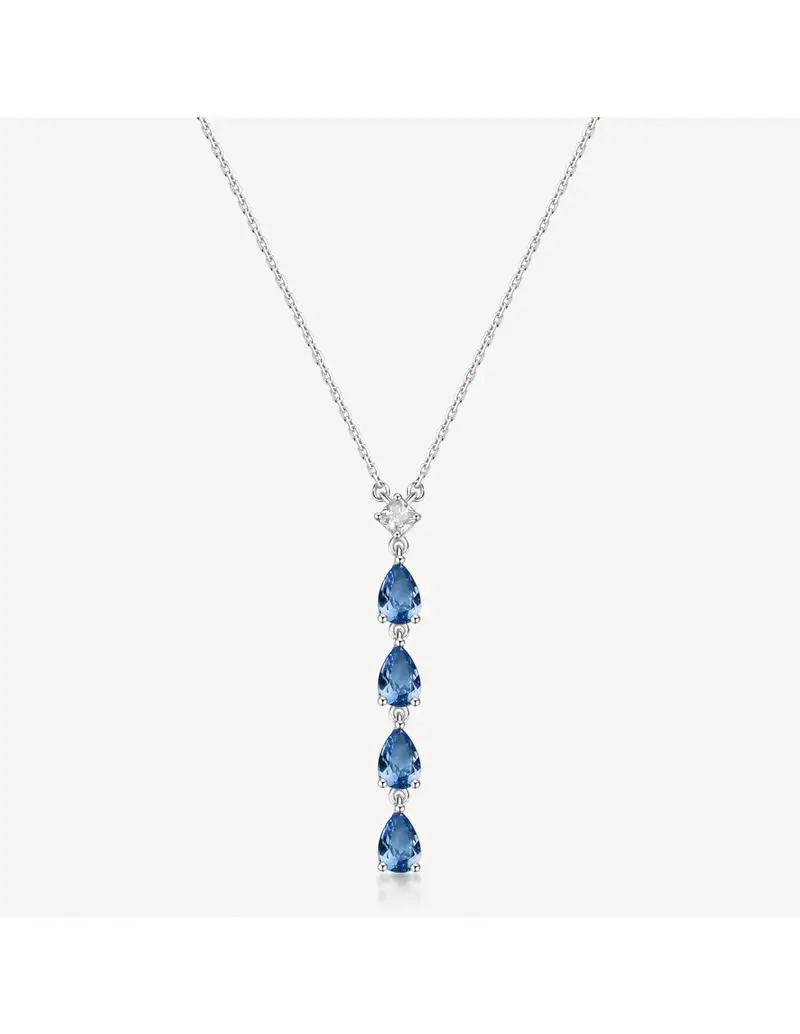 Collana BROSWAY FANCY in argento 925 e cubic zirconia bianchi e sapphire FFB110