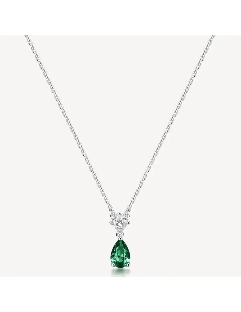 Collana BROSWAY FANCY in argento 925 e cubic zirconia emerald e bianchi FLG109