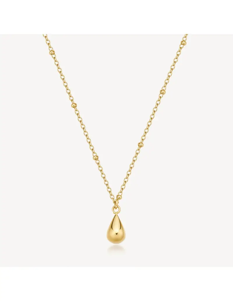 Collana BROSWAY Perfect BPC10 in acciaio 316L dorato con pendente a goccia