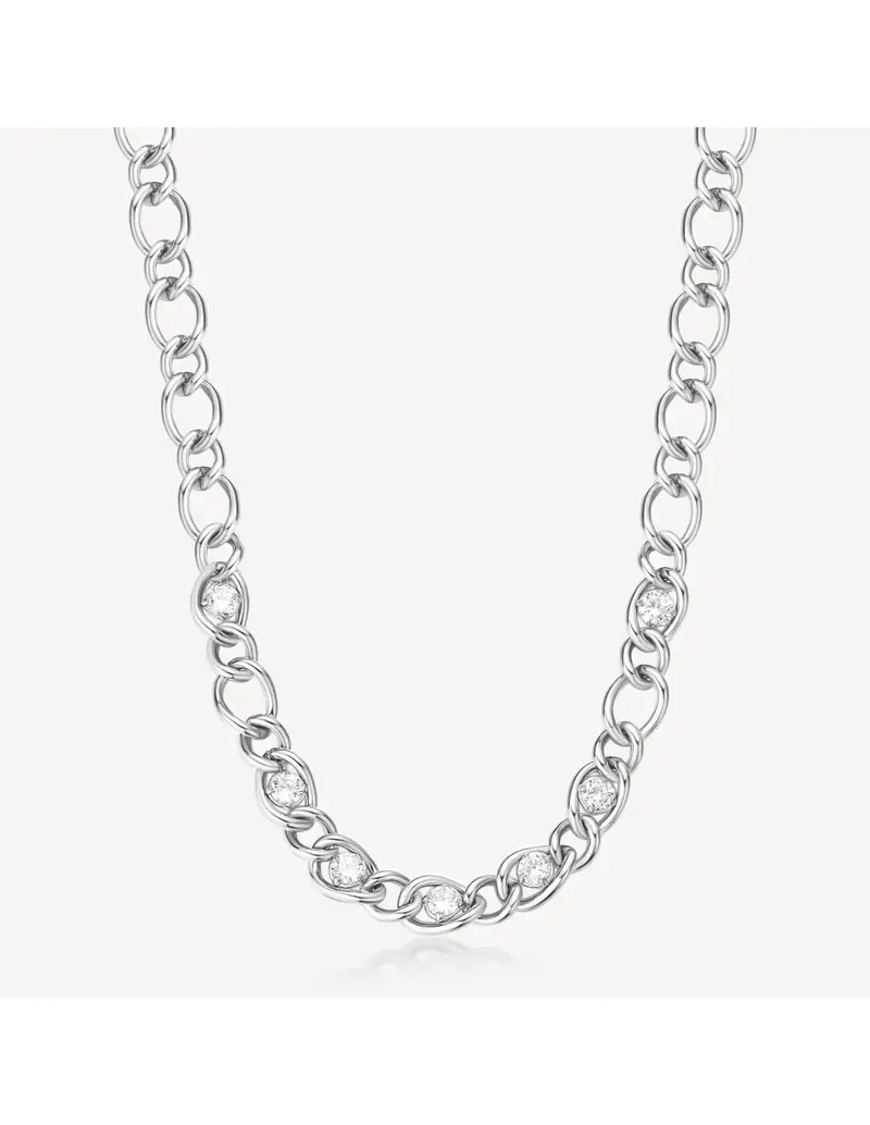 Collana BROSWAY Ribbon in Acciaio 316L e cristalli BBN33