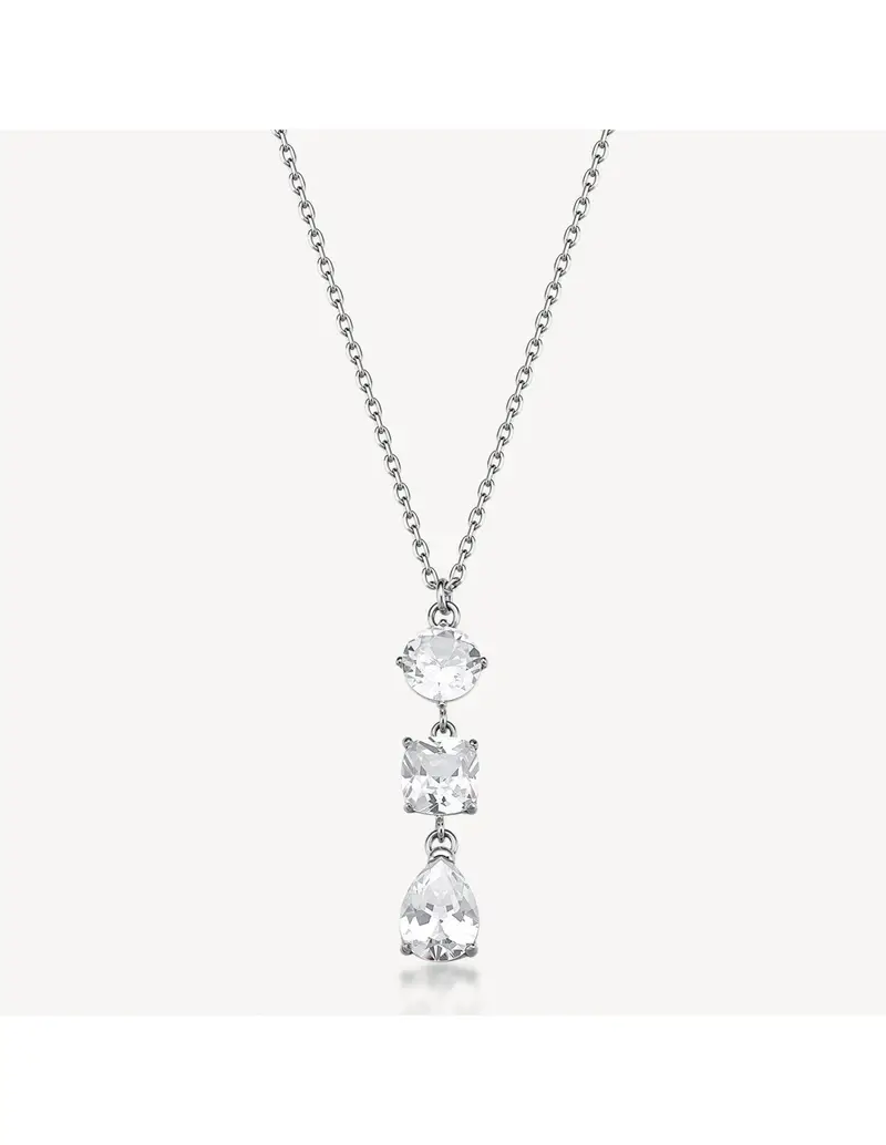 Collana girocollo BROSWAY Dreaming in acciaio 316L e pendente cristalli BIG01