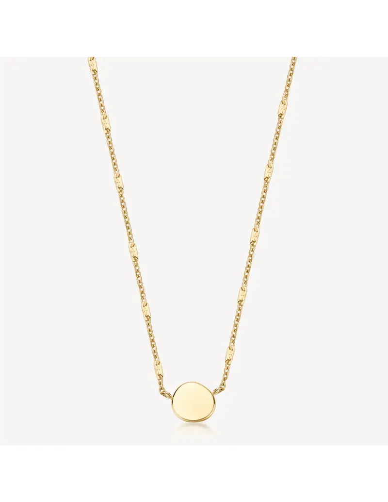 Collana lunga BROSWAY Essential in Acciaio 316L dorato BNL042 con piastrina centrale