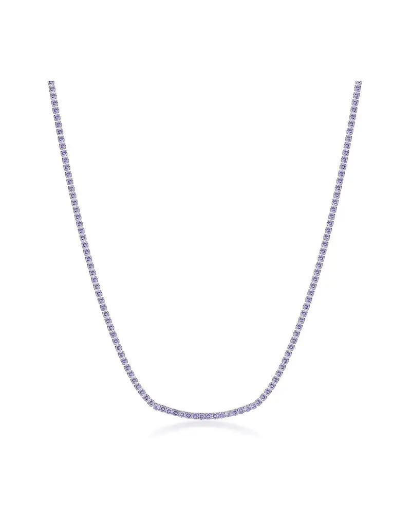 Collana tennis BROSWAY Desideri BEIN024 in acciaio 316L con cristalli amethyst