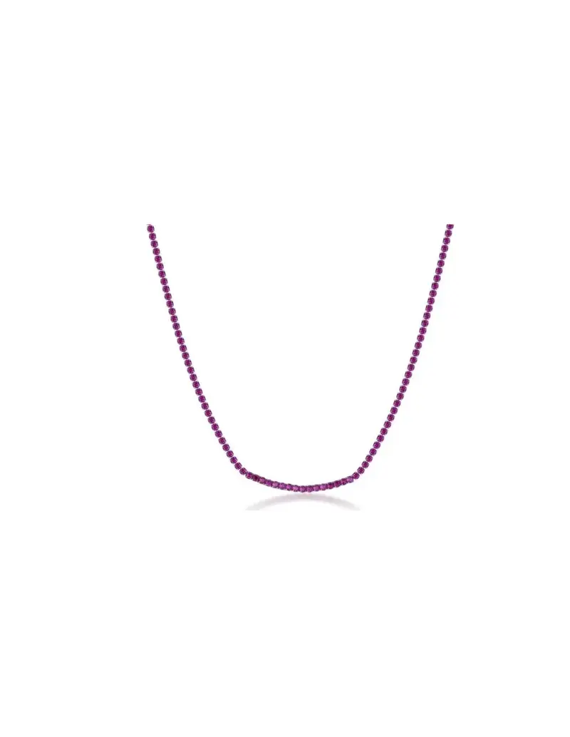 Collana tennis BROSWAY Desideri BEIN025 in acciaio 316L con cristalli ruby