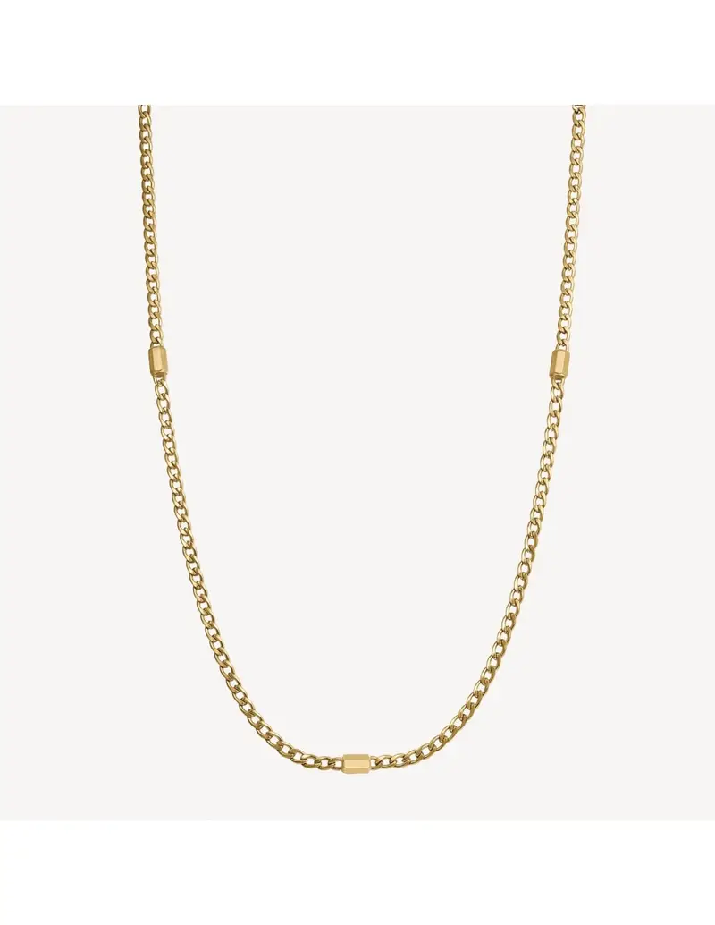 Collana Uomo BROSWAY Ink in acciaio 316L dorato BIK06