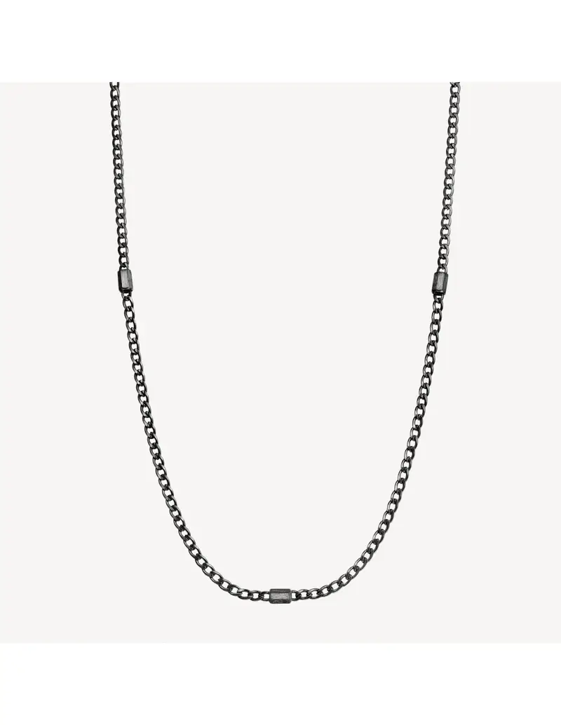 Collana Uomo BROSWAY Ink in acciaio 316L finitura rutenio BIK05