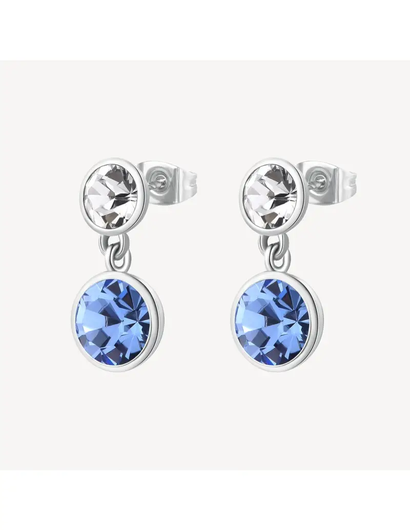 Orecchini pendenti BROSWAY Symphonia in acciaio 316L e cristalli multicolor BYM174