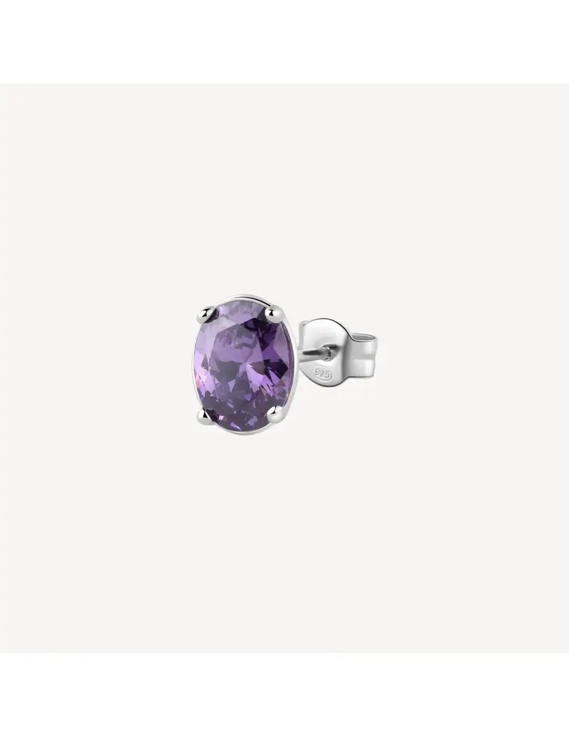 Orecchino BROSWAY FANCY in argento rodiato 925 e cubic zirconia amethyst FMP08