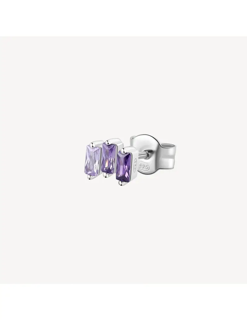 Orecchino BROSWAY FANCY in argento rodiato 925 e cubic zirconia amethyst FMP09
