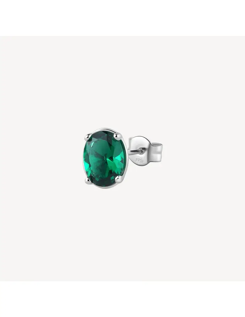 Orecchino BROSWAY FANCY in argento rodiato 925 e cubic zirconia emerald FLG05