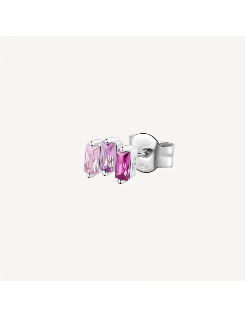 Orecchino BROSWAY FANCY in argento rodiato 925 e cubic zirconia light ruby FVP06